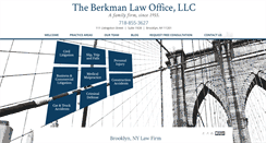 Desktop Screenshot of berkmanlaw.com