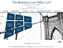 Tablet Screenshot of berkmanlaw.com